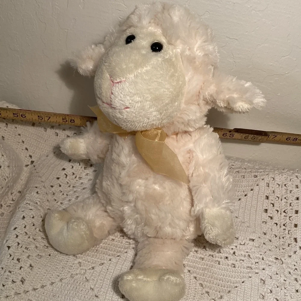 🌈 Soft lamb with ribbon stuffed toy